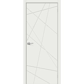 Дверь межкомнатная Граффити-5.Д Винил Super White, глухая, каркасно-щитовая