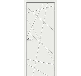 Дверь межкомнатная Граффити-5.Д Винил Super White, глухая, кромка abs, каркасно-щитовая