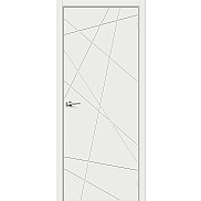 Дверь межкомнатная Граффити-5.Д Винил Super White, глухая, кромка abs, каркасно-щитовая