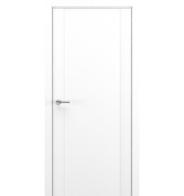Дверь межкомнатная S-25 Экошпон, Белый матовый, глухая, царговая