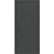 Дверь межкомнатная Порта ПТА-15 B ПЭТ Shellac Graphite, глухая, каркасно-щитовая