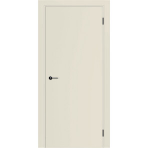 Дверь межкомнатная Порта ПТА-50 B ПЭТ, Shellac Cream в комплекте с врезанной черной магнитной защелкой, глухая, каркасно-щитовая