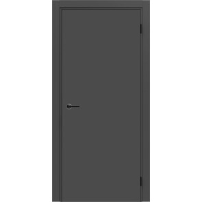 Дверь межкомнатная Порта ПТА-50 B ПЭТ, Shellac Graphite в комплекте с врезанной черной магнитной защелкой, глухая, каркасно-щитовая