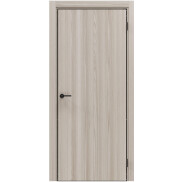 Дверь межкомнатная Порта-50 4AB Полипропилен Alpik Oak, глухая, кромка алюминиевая черная, каркасно-щитовая