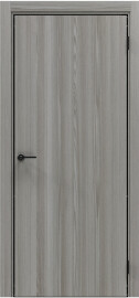 Дверь межкомнатная Порта-50 4AB Полипропилен Grey Oak, глухая, кромка алюминиевая черная, каркасно-щитовая