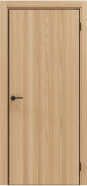 Дверь межкомнатная Порта-50 4AB Полипропилен Natural Oak, глухая, кромка алюминиевая черная, каркасно-щитовая