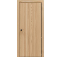 Дверь межкомнатная Порта-50 4AB Полипропилен Natural Oak, глухая, кромка алюминиевая черная, каркасно-щитовая