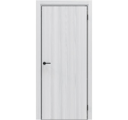 Дверь межкомнатная Порта-50 4AB Полипропилен White Oak, глухая, кромка алюминиевая черная, каркасно-щитовая