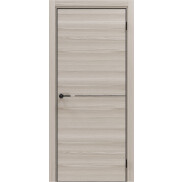 Дверь межкомнатная Порта-50.1 4AB Полипропилен Alpik Oak, глухая, кромка алюминиевая черная, каркасно-щитовая