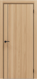 Дверь межкомнатная Порта-50.11 4AB Полипропилен Natural Oak, глухая, кромка алюминиевая черная, каркасно-щитовая