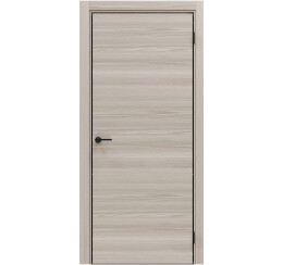 Дверь межкомнатная Порта-50G 4AB Полипропилен Alpik Oak, глухая, кромка алюминиевая черная, каркасно-щитовая