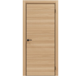 Дверь межкомнатная Порта-50G 4AB Полипропилен Natural Oak, глухая, кромка алюминиевая черная, каркасно-щитовая
