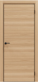 Дверь межкомнатная Порта-50G 4AB Полипропилен Natural Oak, глухая, кромка алюминиевая черная, каркасно-щитовая