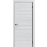 Дверь межкомнатная Порта-50G 4AB Полипропилен White Oak, глухая, кромка алюминиевая черная, каркасно-щитовая