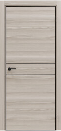 Дверь межкомнатная Порта-52 4AB Полипропилен Alpik Oak, глухая, кромка алюминиевая черная, каркасно-щитовая