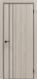 Дверь межкомнатная Порта-58 4AB Полипропилен Alpik Oak, глухая, кромка алюминиевая черная, каркасно-щитовая