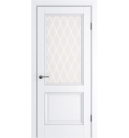 Дверь межкомнатная Классико-33 Полипропилен, Alaska, остекленная, царговая