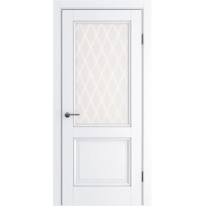 Дверь межкомнатная Классико-33 Полипропилен, Alaska, остекленная, царговая