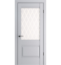 Дверь межкомнатная Классико-43 Полипропилен, Nardo Grey, остекленная, царговая