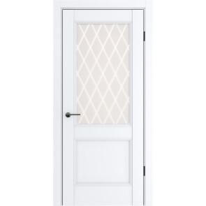 Дверь межкомнатная Классико-73 Полипропилен, Alaska, остекленная, царговая