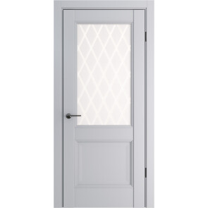 Дверь межкомнатная Классико-73 Полипропилен, Nardo Grey, остекленная, царговая