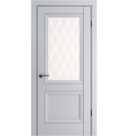 Дверь межкомнатная Классико-83 Полипропилен, Nardo Grey, остекленная, царговая