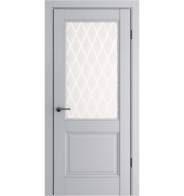 Дверь межкомнатная Классико-93 Полипропилен, Nardo Grey, остекленная, царговая