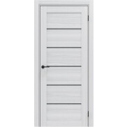 Дверь межкомнатная Порта-220 Полипропилен White Oak, остекленная, grey fog, царговая