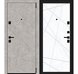 Дверь входная Porta M-3 15.15 Grey Art/Snow Art, 2 замка, с ночной задвижкой