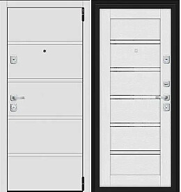 Дверь входная Porta M-3 8/Л28 White Stark/Virgin, 2 замка