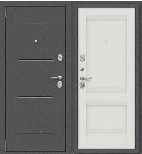 Дверь входная Porta R-2 104/K42 Антик серебро/Alaska, 2 замка, с ночной задвижкой
