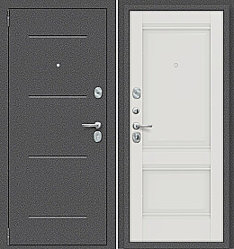 Дверь входная Porta R-2 104/K42 Антик серебро/Alaska, 2 замка