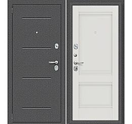 Дверь входная Porta R-2 104/K42 Антик серебро/Alaska, 2 замка, с ночной задвижкой