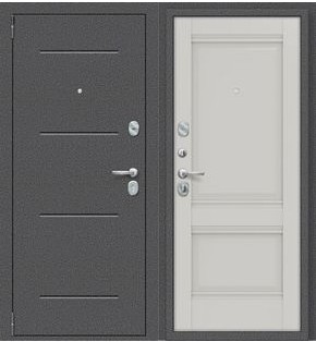 Дверь входная Porta R-2 104/K42 Антик серебро/Nardo Grey, 2 замка, с ночной задвижкой