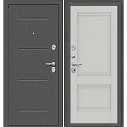 Дверь входная Porta R-2 104/K42 Антик серебро/Nardo Grey, 2 замка, с ночной задвижкой