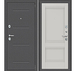 Дверь входная Porta R-2 104/K42 Антик серебро/Nardo Grey, 2 замка, с ночной задвижкой