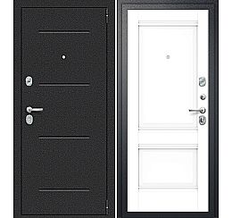 Дверь входная металлическая «Porta R-2 104/K42» Букле Черный/Snow Veralinga
