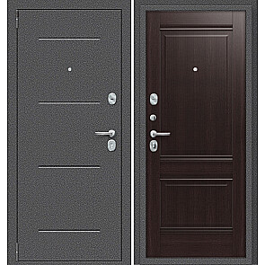 Дверь входная Porta R-2 104/K42 Антик серебро/Wenge Veralinga, 2 замка