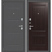 Дверь входная Porta R-2 104/K42 Антик серебро/Wenge Veralinga, 2 замка, с ночной задвижкой