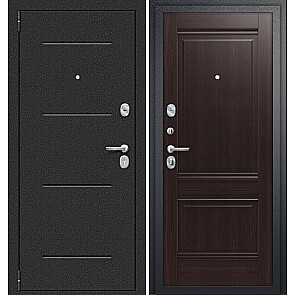 Дверь входная Porta R-2 104/K42 Букле Черный/Wenge Veralinga, 2 замка