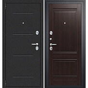 Дверь входная Porta R-2 104/K42 Букле Черный/Wenge Veralinga, 2 замка, с ночной задвижкой