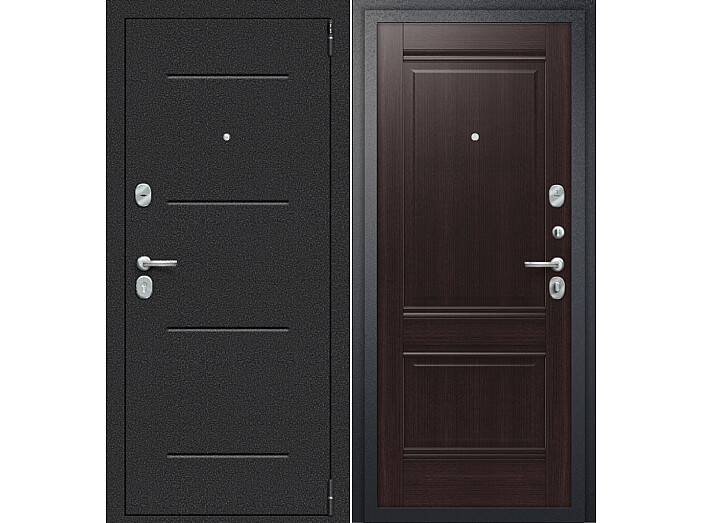 ДС Porta R-2 104/K42 Wenge Veralinga/Букле Черный 205*88 Правая