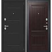Дверь входная Porta R-2 104/K42 Букле Черный/Wenge Veralinga, 2 замка, с ночной задвижкой