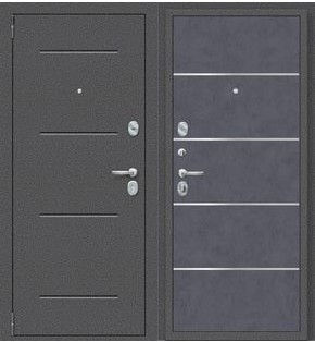 Дверь входная Porta R-2 104/П50 IMP-6 Антик серебро/Graphite Art, 2 замка, с ночной задвижкой