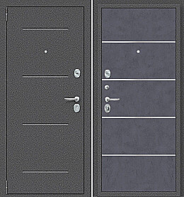 Дверь входная Porta R-2 104/П50 IMP-6 Антик серебро/Graphite Art, 2 замка
