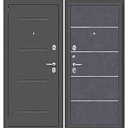 Дверь входная Porta R-2 104/П50 IMP-6 Антик серебро/Graphite Art, 2 замка, с ночной задвижкой