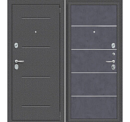 Дверь входная Porta R-2 104/П50 IMP-6 Антик серебро/Graphite Art, 2 замка, с ночной задвижкой