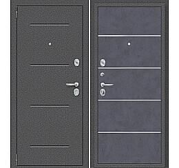 Дверь входная Porta R-2 104/П50 IMP-6 Антик серебро/Graphite Art, 2 замка, с ночной задвижкой