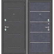Дверь входная Porta R-2 104/П50 IMP-6 Антик серебро/Graphite Art, 2 замка, с ночной задвижкой