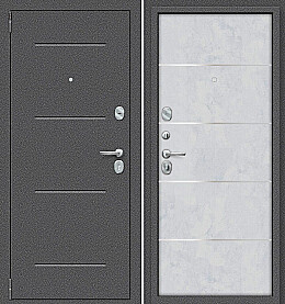 Дверь входная Porta R-2 104/П50 IMP-6 Антик серебро/Snow Art, 2 замка